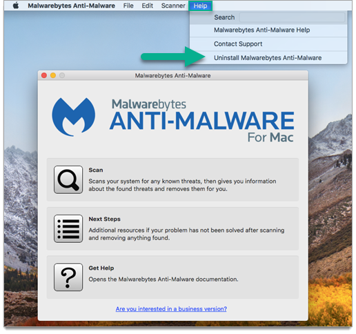 uninstall the malwarebytes useragent for mac